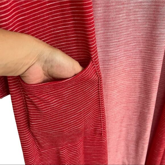 Lularoe Sarah Cardigan / Duster Red & White - Size XS - Picture 3 of 6